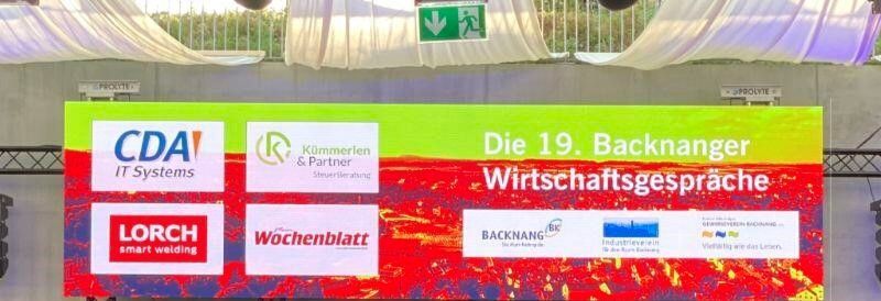 A colorful banner
